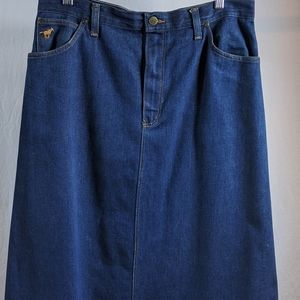 Vintage Dark Wash Wrangler Jean Skirt